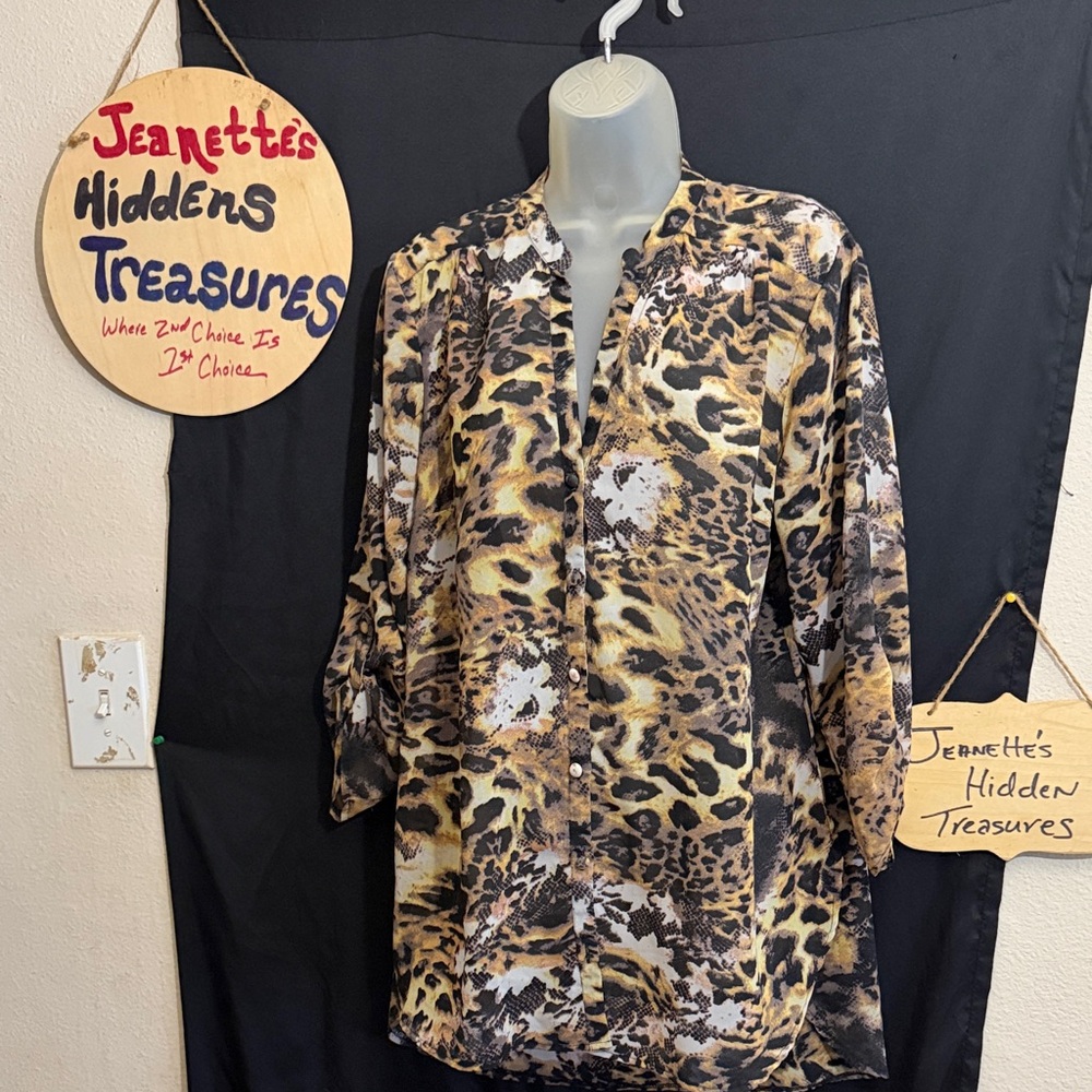 💥NI💥 Dots Animal Print Blouse